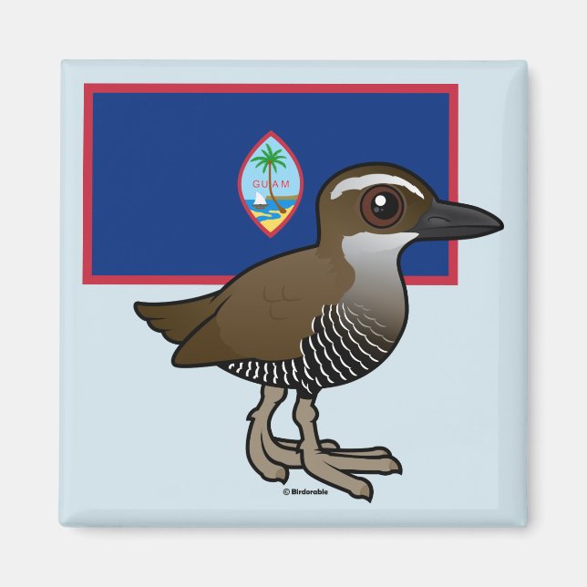 Aimant Guam Rail avec drapeau (Devant)