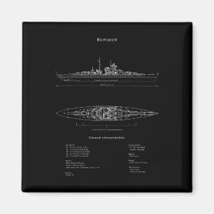 Aimant Guerre Mondiale 2 Allemand Bismarck Ship Modèle 2è