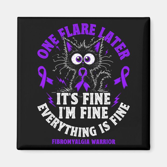 Aimant Guerreuse drôle de fibromyalgie jour de flare (Devant)