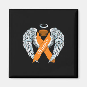 Aimant Guerrier De Sensibilisation Orange Ruban Et Anges