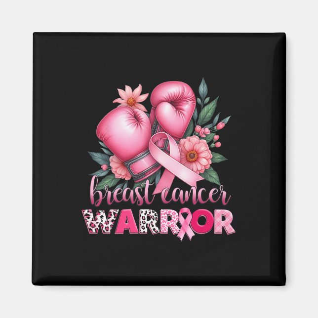 Aimant Guerrier du cancer du sein Conscience du cancer du (Devant)