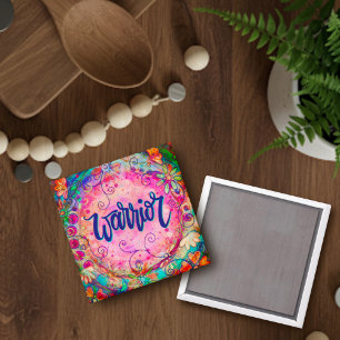 Aimant Guerrier rose Floral Inspirationnel Plutôt tendanc