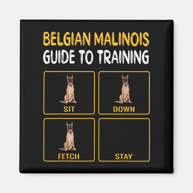 Aimant Guide drôle du Malinois belge pour dresser un chie (Devant)