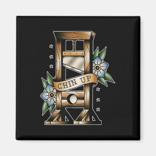 Aimant Guillotine Tatouage traditionnel Flash Chin vers l