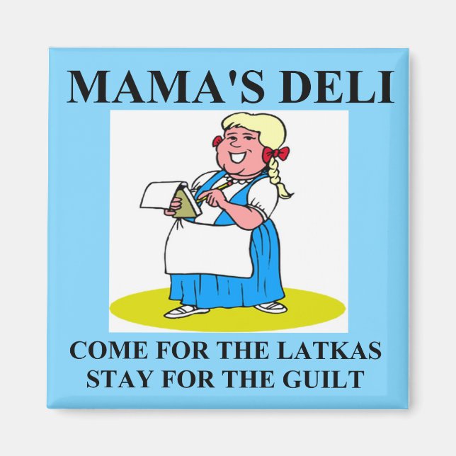 Aimant guilt de maman juive et latkes (Devant)