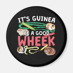 Aimant Guinée Soyez une bonne roue - Guinée Pig Pun
