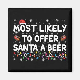 Aimant Guirlande de Noël pour offrir une bière au Père No