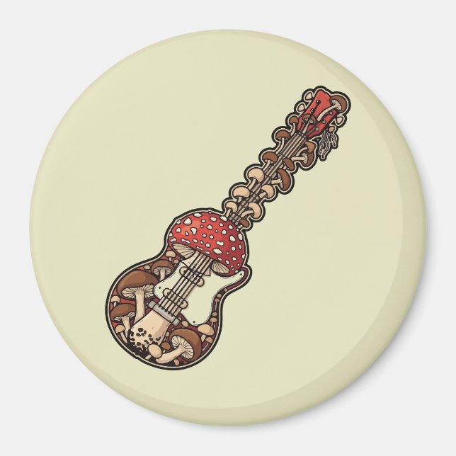 Aimant Guitare Champignon (Devant)