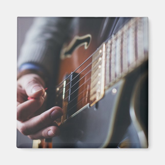 Aimant Guitare de basse cool (Devant)