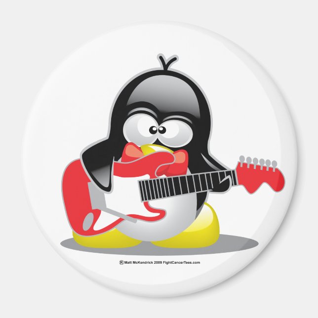 Aimant Guitare électrique Penguin (Devant)
