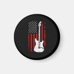 Aimant Guitare Lecteur de Musique Drapeau Américain US Gu