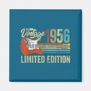 Aimant Guitare vintage 1956 70 ans 70ème anniversaire