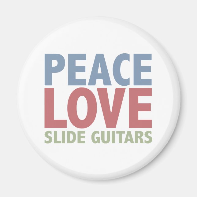 Aimant Guitares Slide Peace Love (Devant)