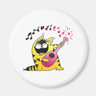 Aimant Guitariste Crazy Cat