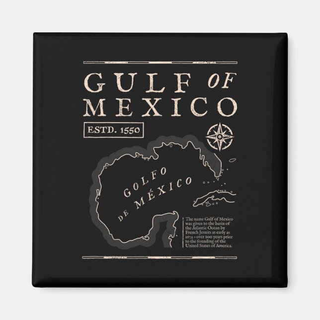 Aimant Gulf Of Mexico 1672 Historic Map  (Devant)