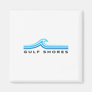 Aimant Gulf Shores Alama Souvenir Vagues Vintage Hommes F