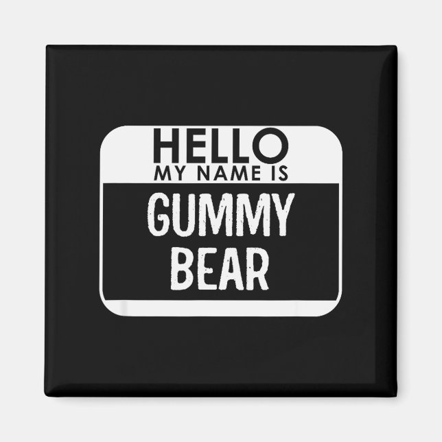 Aimant Gummy Bear Costume Funny Easy Last Minute Hallowee (Devant)