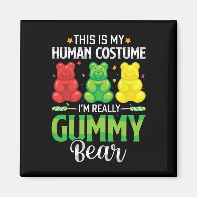 Aimant Gummy Porte Mon Costume Humain Funny Candy Hallowe (Devant)
