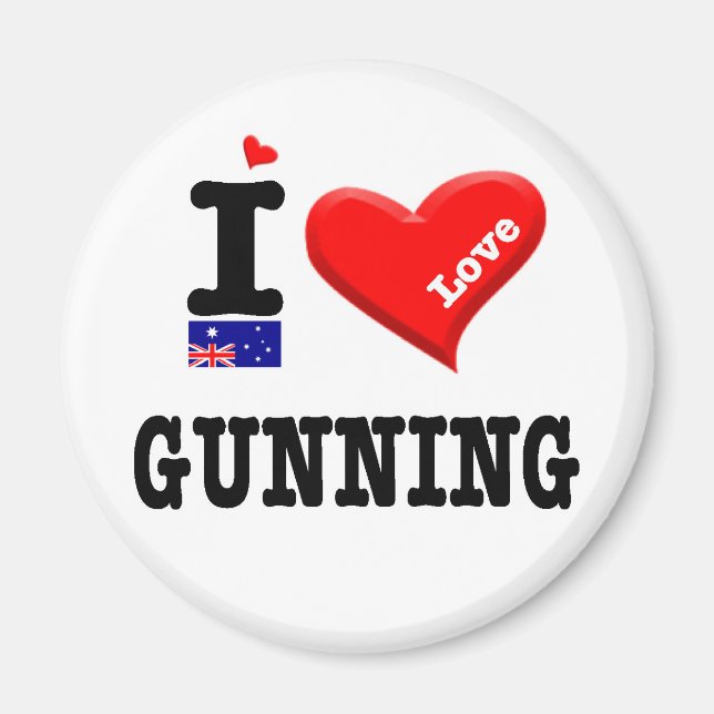 Aimant GUNNING - I Love (Devant)