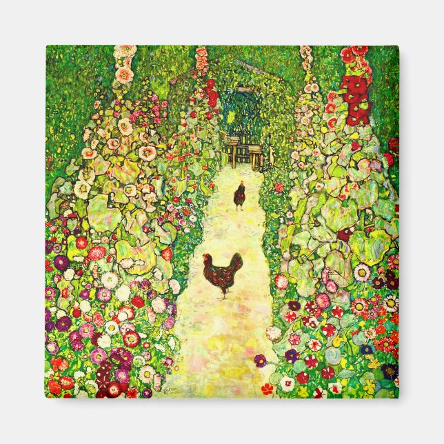 Aimant Gustav Klimt Garden with Chickens (Devant)