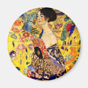 Aimant Gustav Klimt Lady with Fan