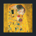 Aimant Gustav Klimt Le Baiser<br><div class="desc">Magnet représentant la peinture à l’huile de Gustav Klimt avec la feuille d’or The Kiss (1908). Un homme et une femme,  aux couleurs dorées brillantes,  embrassent et embrassent avec amour dans un champ de fleurs. Un grand cadeau pour les amateurs d'art Art Nouveau et autrichien.</div>