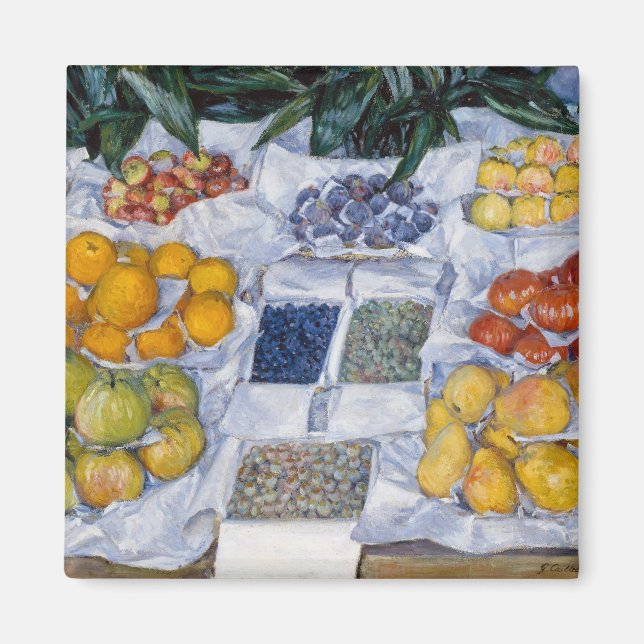 Aimant Gustave Caillebotte - Fruits disposés sur un prése (Devant)