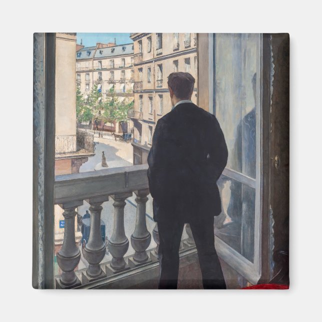Aimant Gustave Caillebotte - Homme à la fenêtre (Devant)