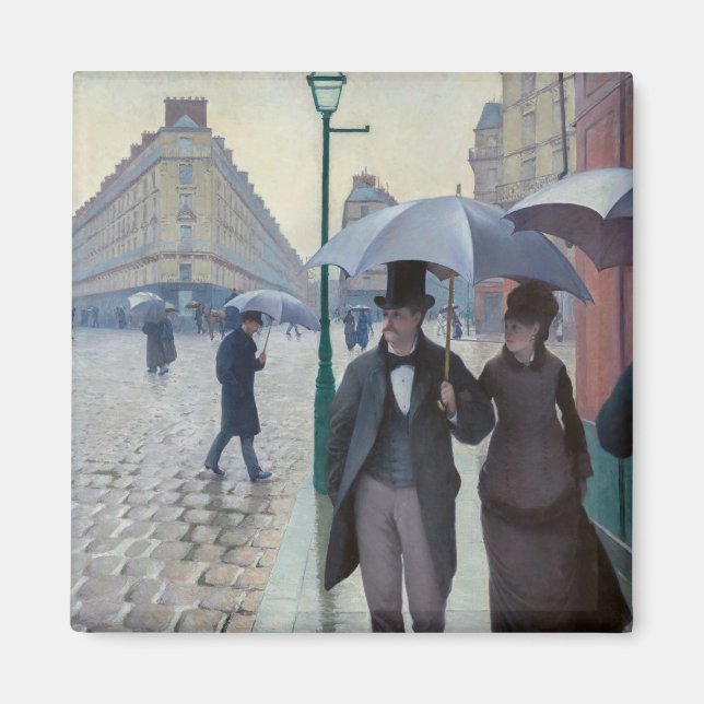 Aimant Gustave Caillebotte - Rue de Paris ; Temps de plui (Devant)