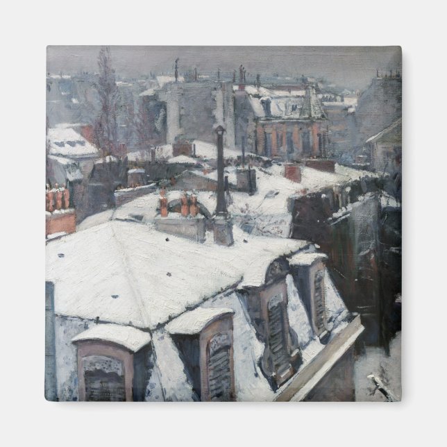 Aimant Gustave Caillebotte - Toits sous la neige (Devant)