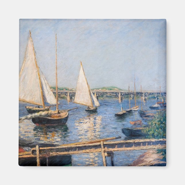 Aimant Gustave Caillebotte - Voiliers à Argenteuil (Devant)