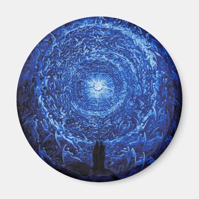 Aimant Gustave Dore L'aimant Rose blanche (bleu) (Devant)