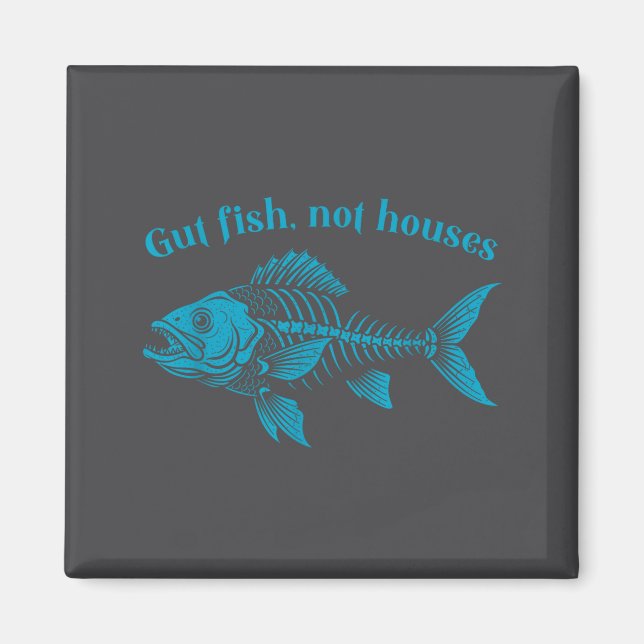 Aimant Gut Fish Not Houses, Coastal Conservation Ocean Lo (Devant)