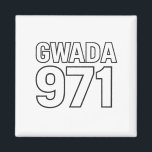 Aimant GWADA 971 | Fierté Guadeloupe Style Urbain<br><div class="desc">Ce design épuré et percutant met en avant le surnom affectueux "GWADA" superposé au numéro de département "971", des symboles emblématiques de la Guadeloupe. C'est une manière stylée et contemporaine d'exprimer votre fierté et votre amour pour cette magnifique île des Caraïbes. Idéal pour ceux qui sont originaires de l'île, qui...</div>