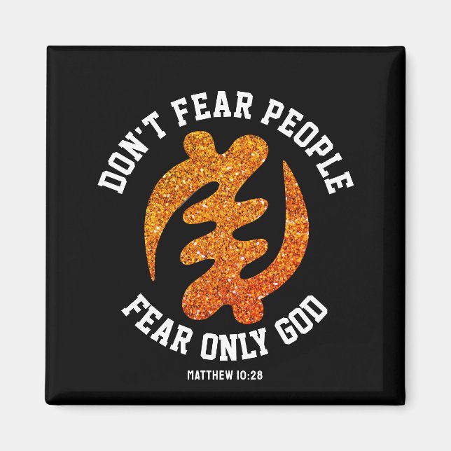 Aimant GYE NYAME Adinkra Parties scintillant chrétienne (Devant)