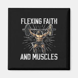 Aimant Gym Et Jésus Corps Chrétien De Bodybuilder Religie