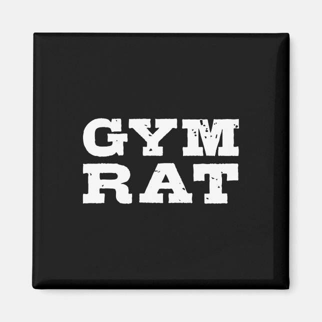 Aimant Gym Rat Funny Bodybuilding Entraînement 1 (Devant)