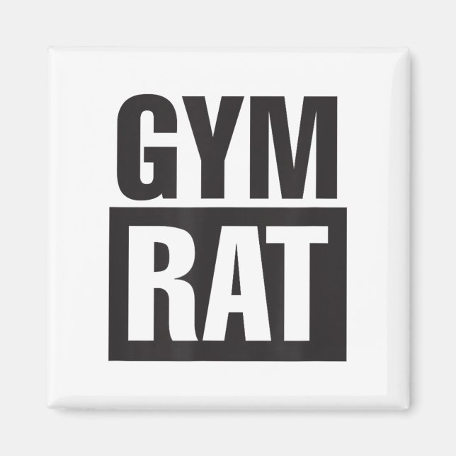 Aimant Gym Rat - Workout - Hustle - Fitness - Motivation  (Devant)
