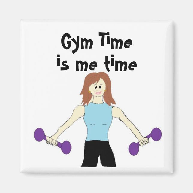 Aimant Gym Time est Mon Moment (Devant)