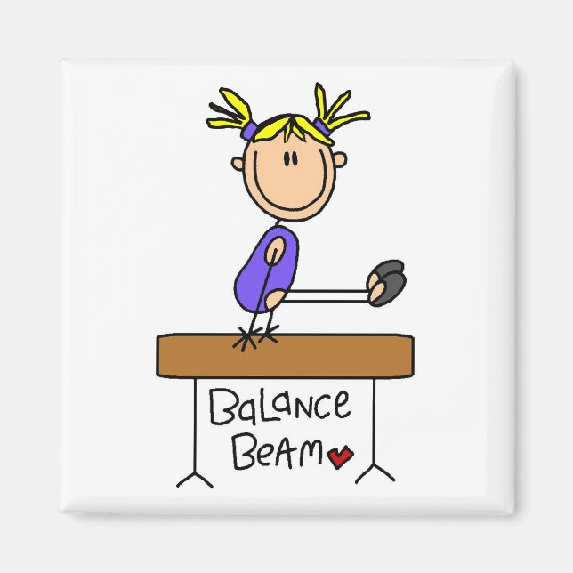 Aimant Gymnaste blond Girl sur des tee-shirts et des cade (Devant)