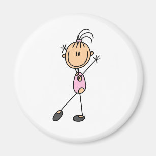 Aimant Gymnaste féminine en rose