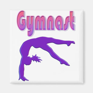 Aimant Gymnaste Power Tumbling Purple Metallen