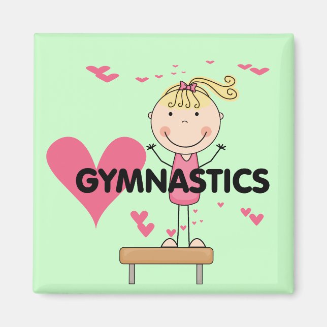 Aimant GYMNASTICS - Love Gymnastique Tshirts et cadeaux (Devant)