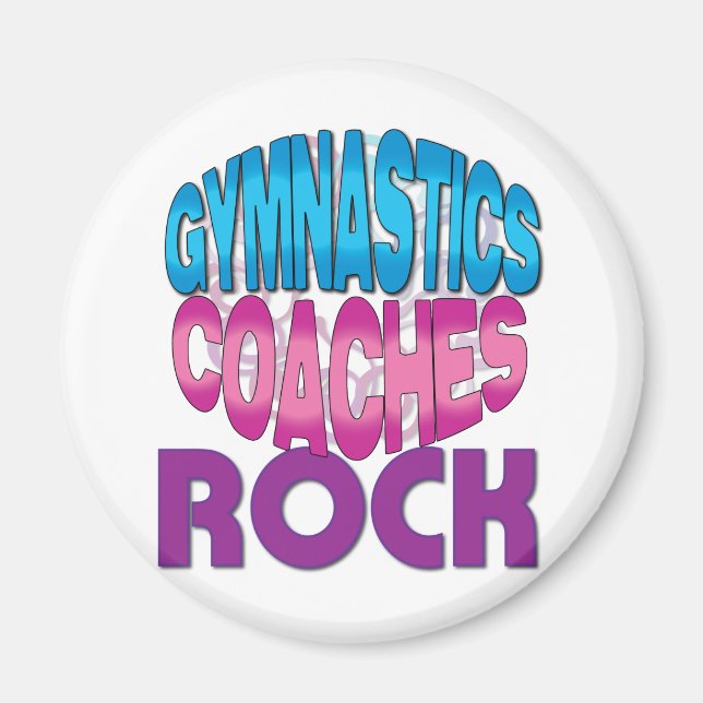 Aimant Gymnastique Cadeaux Coach (Devant)