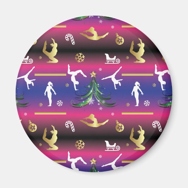 Aimant Gymnastique féminine Arbre de Noël (Devant)