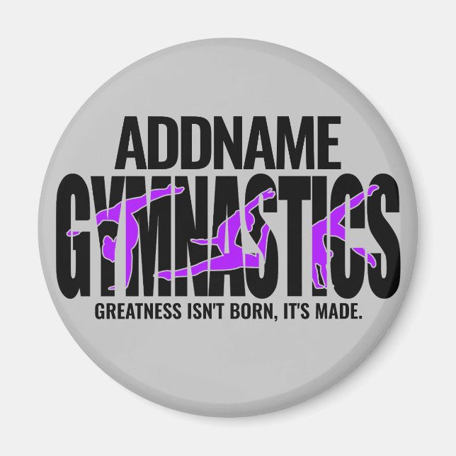 Aimant Gymnastique NOM Équipe acrobatique Gymnaste à ress (Devant)