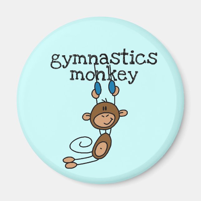 Aimant Gymnastique Tshirts et cadeaux singes (Devant)