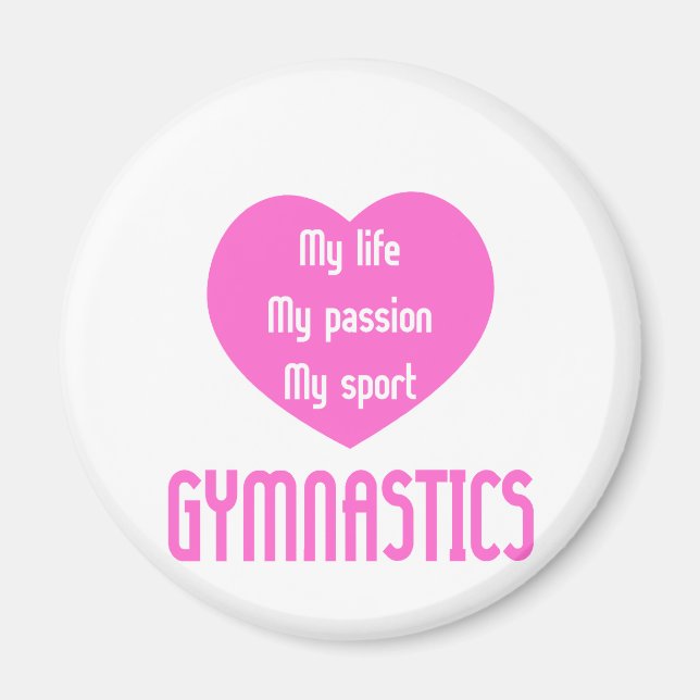 Aimant Gymnastique Vie Passion Sport (Devant)