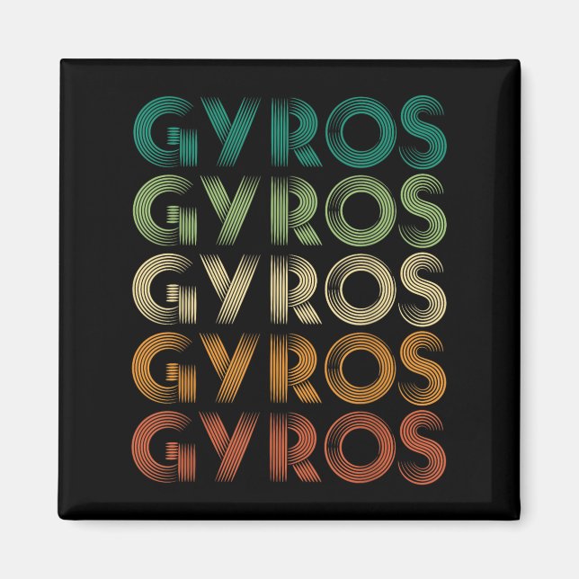 Aimant Gyros Grèce pied grec Malaka (Devant)