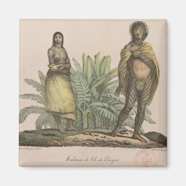 Aimant Habitants de l'île de Pâques (Devant)